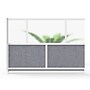 Luxor Modular Room Divider Add-On Wall, 48"H x 70"W, Gray PET/Frosted Acrylic (MW-7048-XFCG)~#|#~B912D502-905D-42DC-A2A1AF8570562767_sc7