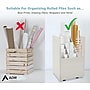 AdirOffice 20-Slot Mobile Roll File, Lockable, 24.75"H x 15.25"W x 13.25"D, White (624-WHI-KIT1)~#|#~B9171B22-2EFB-4091-AD33601F44A5A7EF_sc7