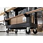 Luxor WORKLOAD 2-Shelf Industrial Utility Cart with Ladder Holder, Black (EC21-NDUST-B)~#|#~B91CC9D3-6214-4C80-81CE4D1E12243824_sc7