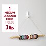 Command Medium Decorative Hooks, 3 lb., White, 6/Pack (17081-6ES)~#|#~B91D30E1-9EB5-4DA2-88365ED772E8F0C7_sc7