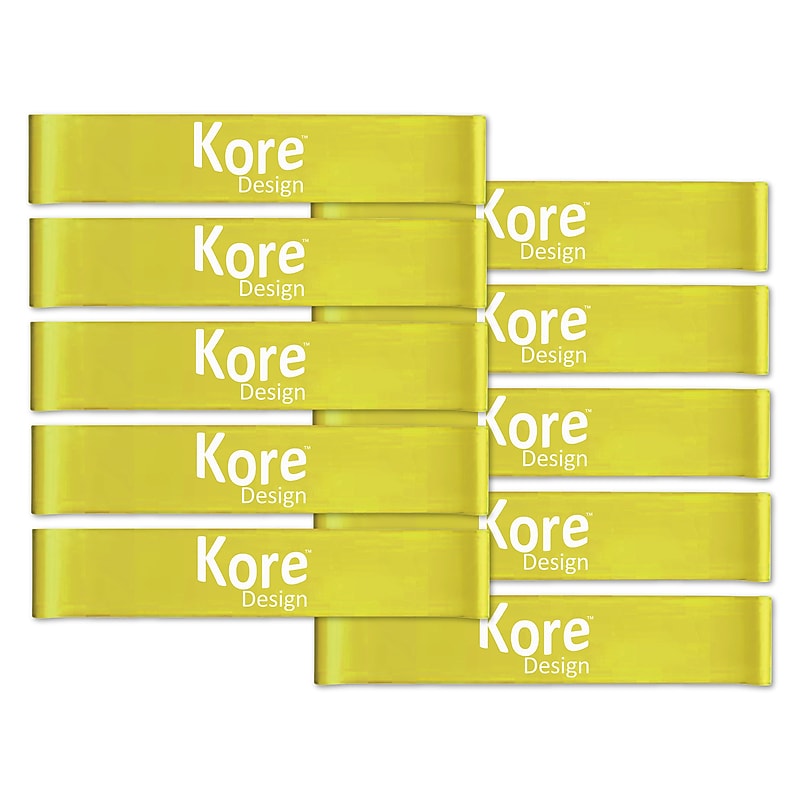 Kore Design Chair Fidget Silicone Kick Bands, Yellow, 10/Pack (KD-KB0003) image 1