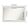 Amanti Art Flair Soft White Narrow Frame Wall Mirror, 28" x 40" (A42674960970)~#|#~B9204F1C-1673-478B-BB0E21B92A7BD317_sc7