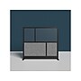 Luxor Expanse Series 4-Panel Freestanding Modular Room Divider System Starter Wall, 48"H x 53"W, Black/Gray, PET/Acrylic~#|#~B9220A5E-542C-4EC3-AA5B5EB3F391099A_sc7