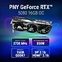 PNY NVIDIA GeForce RTX 5080 OC Triple Fan PCIe 5.0 16GB GDDR7 Gaming Graphics Card, 2295 MHz Core, Black (VCG508016TFXPB1-O)~#|#~B92A3894-A946-4394-AF5DC1A51781E7CA_sc7