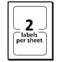 Avery Laser/Inkjet Name Badge Labels, 2 1/3" x 3 3/8", White/Blue, 2 Labels/Sheet, 20 Sheets/Pack (05151)~#|#~B9335326-DA95-4366-B1537062DCBD93B6_sc7