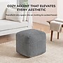 Anji Mountain Branford Ivory Gray Fabric Square Pouf Ottoman (AMBPF108-1818)~#|#~B933AFB6-9D76-4019-BDD1649A1CB187C8_sc7