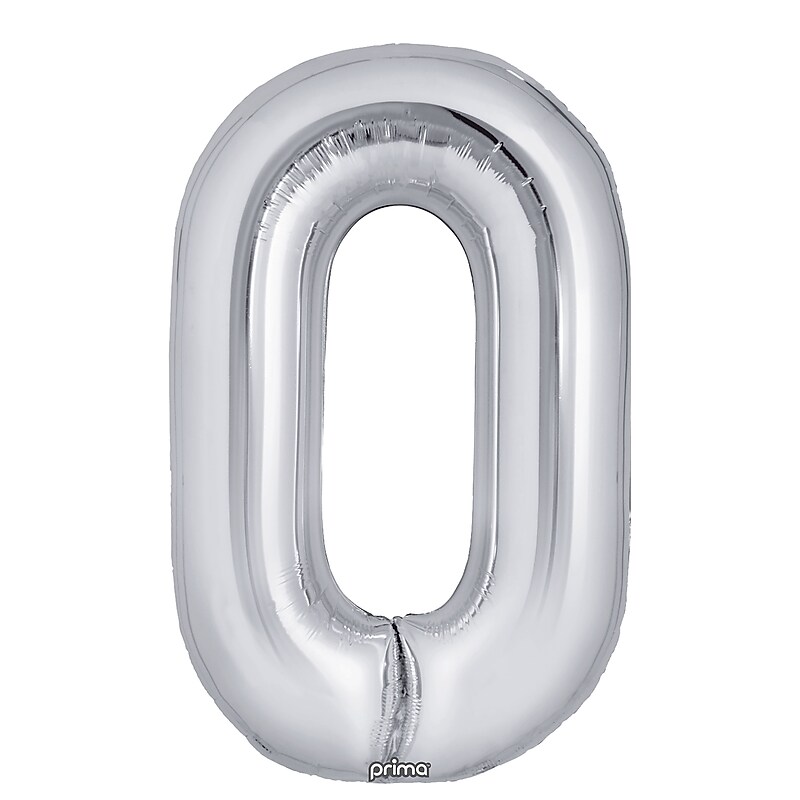 Party City 16" "O" Foil Balloon, Silver, 2/Pack (AM60050278-18) image 1