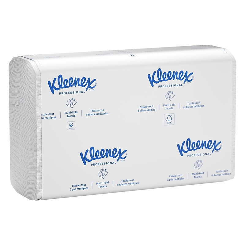 Kleenex Recycled C-Fold Paper Towels, 1-Ply, 150 Sheets/Pack, 16 Packs/Carton (01500) image 1