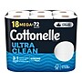 Cottonelle Ultra Clean Toilet Paper, 1-Ply, White, 312 Sheets/Roll, 18 Rolls/Pack (54152)~#|#~B94976FF-C46B-46D7-B4562F6CF86B5A3D_sc7