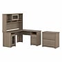 Bush Furniture Cabot 60"W L Shaped Computer Desk with Hutch and Lateral File Cabinet, Ash Gray (CAB005AG)~#|#~B94F66D6-B3C0-40BC-8A6F892BBFF0EEAD_sc7