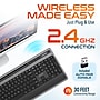 Delton T42 Wireless Ergonomic Computer Keyboard with Tablet Holder, Black (DKBT42-WB)~#|#~B953E908-35DC-44CD-A71093F5FFA605EE_sc7