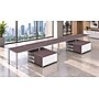 Boss Office Products Simple System 240"W 4-Person Workstation Desk Bundle, Driftwood, 4/Set (SGSD011-101)~#|#~B9595007-A2C8-45BC-9533C7DCC124D908_sc7