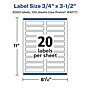 Avery Laser/Inkjet Multipurpose Labels, 3.5" x ", Glossy Clear, 2000/Box (94217)~#|#~B95BFD82-F6FF-4537-B0DF808A26B6DD49_sc7