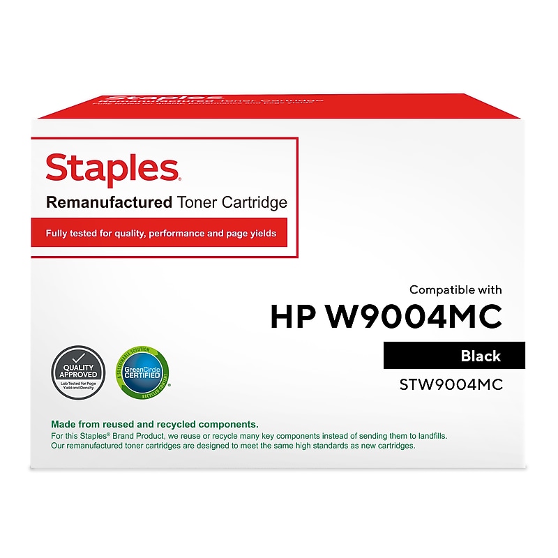 Staples Remanufactured Black Standard Yield Toner Cartridge Replacement for HP W9004MC (STW9004MC) image 1