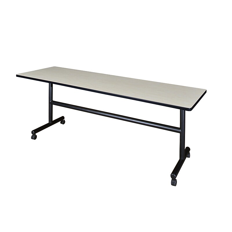 Regency 84-inch Metal & Wood Kobe Flip Top Training Table, Maple image 1