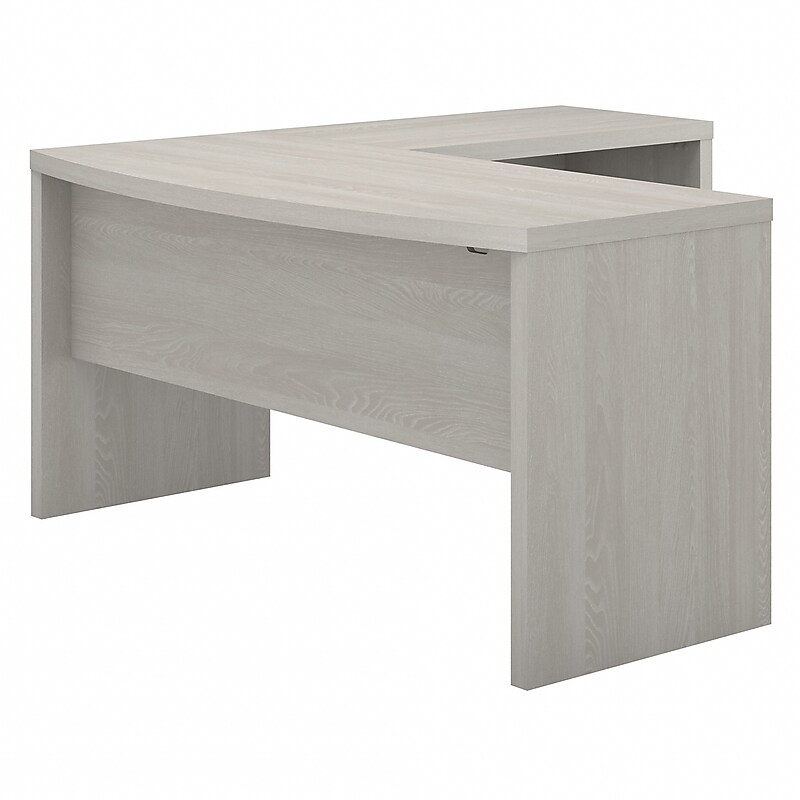 Bush Business Furniture Echo 60"W L Shaped Bow Front Desk, Gray Sand (ECH025GS) image 1