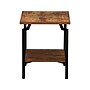 Household Essentials Crown 18.5"W x 18.5"D Laminate Side Table, Hickory/Black (8247-1)~#|#~B960DFB0-77FC-472D-A1E43DDC89575F52_sc7
