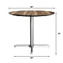Flash Furniture TopGuard 36" Round Wood  Restaurant Dining Table and Base, Natural/Silver Base (STRD36NATT3030S)~#|#~B9680DCD-C53F-40D9-BEFDC1B0596FC637_sc7