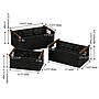 Household Essentials 3-Piece Decorative Woven Basket Set, Paper Rope/Wood/Metal, Black (HHML-7052)~#|#~B968D9EA-AB1D-43CD-9375555234F1B9DB_sc7