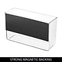 iDESIGN Magnetic Plastic Storage Bin, 6.25" x 3"x 11", Clear, 4/Pack (28111M4)~#|#~B971CE1D-10E7-4E5E-B37FD62A70299226_sc7