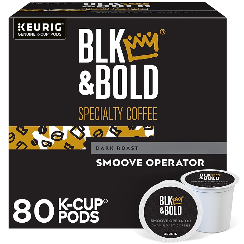 BLK & Bold Smoove Operator Coffee Keurig® K-Cup® Pods, Dark Roast, 80/Carton (OKB90056CT) image 1
