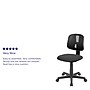 Flash Furniture Flash Fundamentals Armless Ergonomic Mesh Swivel Mid-Back Task Office Chair, Black (LF134BK)~#|#~B97903B2-4394-47E5-AFC312F9C1000AC6_sc7
