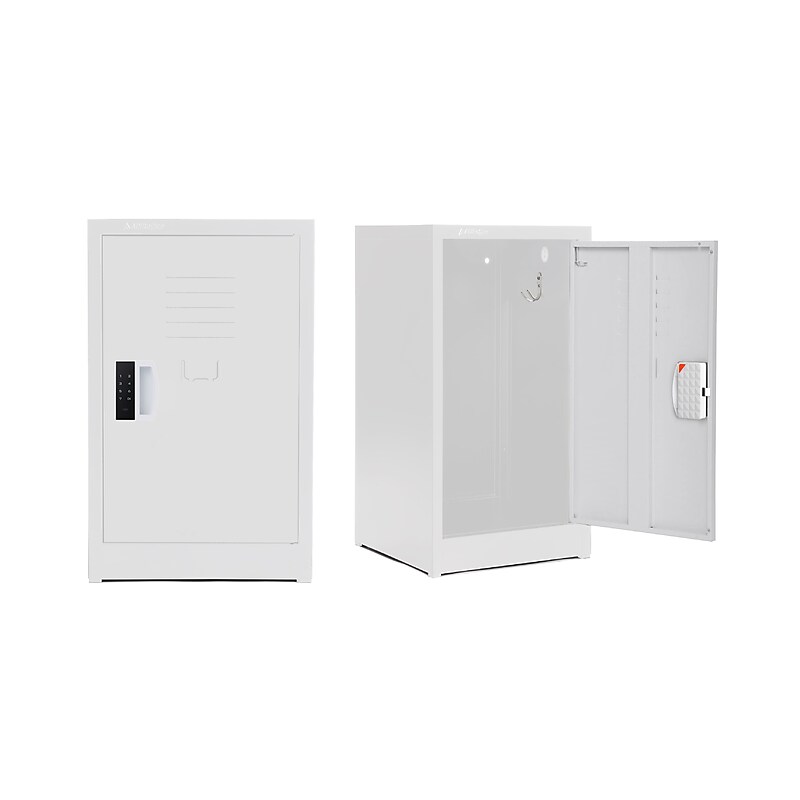 AdirOffice 24"H Single Tier White Storage Locker (ADI629-02-WHI-DL) image 1