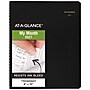 2027 AT-A-GLANCE 8" x 10" Calendar Year/Monthly Planner, Faux Leather Cover Black (70-130-05-27)~#|#~B97C8C6F-6360-4F62-B649301F62C0F1B9_sc7