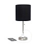 Simple Designs 19.5" LED Table Lamp, Brushed Steel/Black Shade (LT2024-BLK-CCLB)~#|#~B97DB5A6-E5BA-470E-B5CFAF93413441B3_sc7