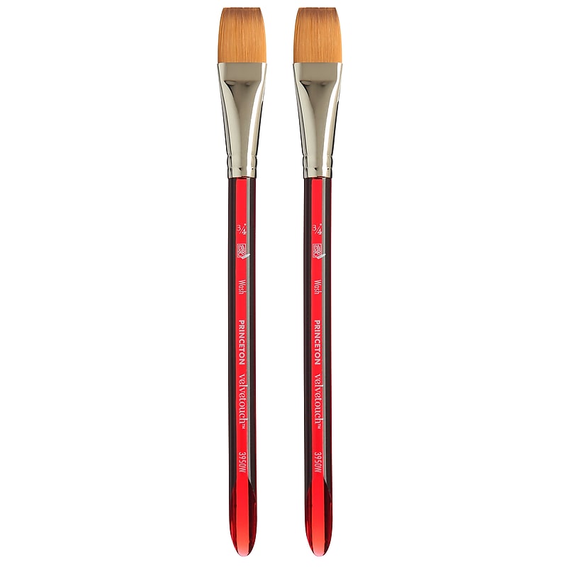 Princeton Velvetouch Mixed Media Synthetic Wash Brush, 2/Pack (PBXP3950W075-2) image 1