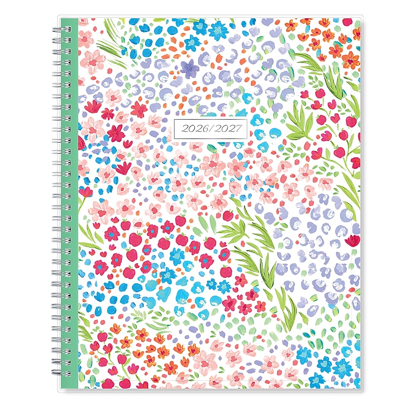 2026-2027 Blue Sky Ditsy Teach 8" x 11" Academic Year Weekly & Monthly Planner, Plastic Cover (132002-A27) image 1