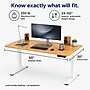 Uncaged Ergonomics Rise Up 60"W Electric Adjustable Bamboo Standing Desk, Natural/White (RUWB)~#|#~B98383CA-488B-421B-9064D454CB3CD8C3_sc7