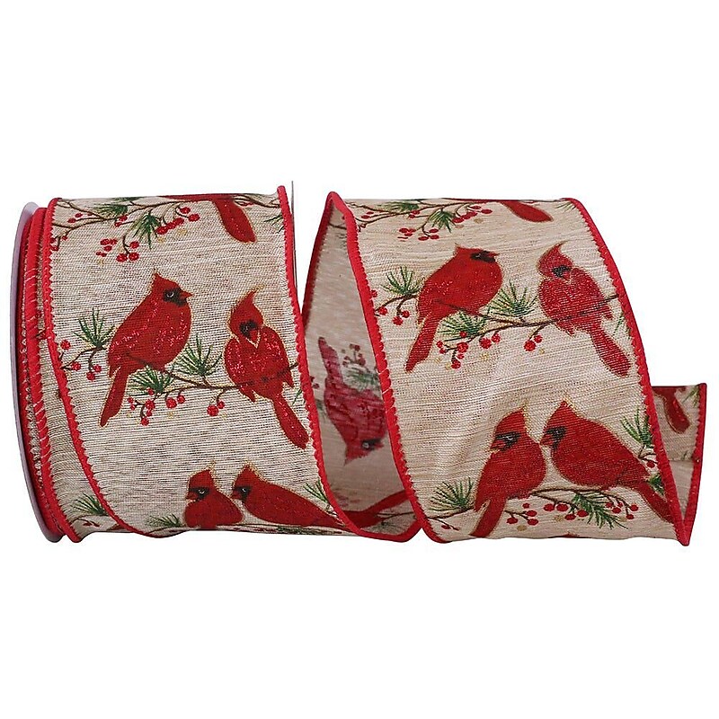 JAM Paper Ribbon, Natural/Red Cardinals (52640348548) image 1