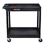 Luxor TUFFY XL 2-Shelf Multi-Purpose Utility Cart, Black (EC11-B)~#|#~B98A2AD8-CAFE-442A-B4C3CC5D499D0975_sc7