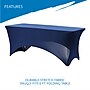 Iceberg 72"L x 30"W Stretch-Fabric Table Cover, Blue (16526)~#|#~B9940867-901F-4DAE-AFEDEB335C379EBD_sc7
