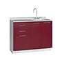 Viva Comfort 36.75'' H x 42" L Medical Cabinet with Right Sink, 2-Doors, 3-Drawers, Claret (902BASE42RSCL)~#|#~B9ACCB90-7105-46A1-8FA6536514A26875_sc7