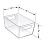 Azar Small Open Lid Storage Tote, Clear, 4/Pack (556233)~#|#~B9AFC71F-1249-4617-940EA5947363F3D1_sc7