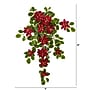 Nearly Natural Artificial Poinsettia and Variegated Holly Plant, 30", 2/Set (6273-S2-RD)~#|#~B9B11C5F-A263-48BD-85ED74C7CA5A58D2_sc7