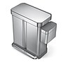 simplehuman Stainless Steel Dual Compartment Trash & Recycling Step Can, 15 Gallon (CW2116)~#|#~B9B1E176-1483-4BE1-84CD7D4F8C3F5FAE_sc7