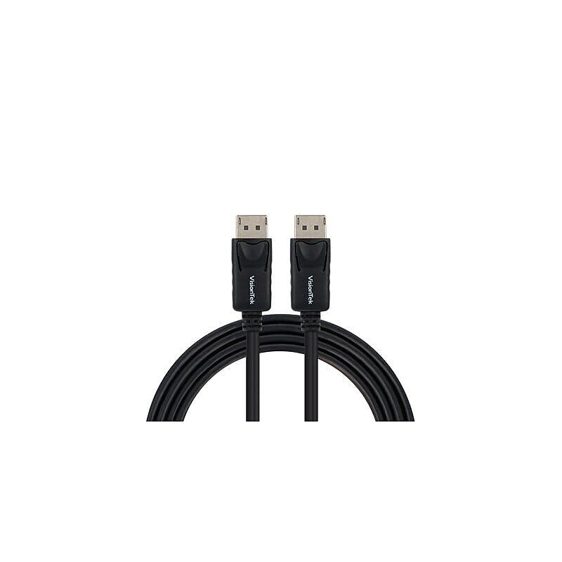 VisionTek 6.56' DisplayPort to DisplayPort Cable, Male to Male, Black (901211) image 1