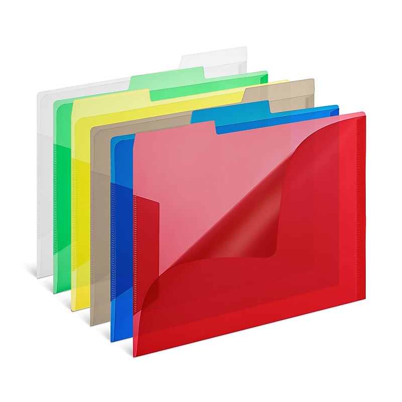 Staples File Folders, 1/3-Cut Tab, Letter Size, Assorted Colors, 6/Pack (TR10847/10847) image 1