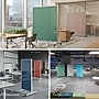 Ghent EZ Magnetic Glass Mobile Dry-Erase Whiteboard, Aluminum Frame, 75"H x 50"W, Rose (EZ1MA7550RS)~#|#~B9B31AE5-1344-44E4-8284B5ED2F0CD714_sc7