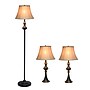Lalia Home Homely 60"/26" Restoration Bronze Three-Piece Floor/Table Lamp Set with Bell Shades (LHS-1007-RZ)~#|#~B9B5513E-9509-4DC6-930D8F6D8FAAD196_sc7