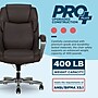 La-Z-Boy Niall AIR Lumbar Pro+ Ergonomic Vegan Leather Executive Big & Tall Chair, 400 lb. Capacity, Dark Brown (60114-DBRN)~#|#~B9B5A617-F2A2-47E2-82C49B3F8BA67335_sc7