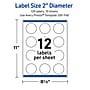 Avery Laser/Inkjet Circle Multipurpose Labels, 2" Dia., White, 120/Pack (S00-F48)~#|#~B9B5FD80-9132-4FF0-A0D310C2ECA5E694_sc7