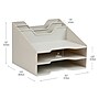 Mind Reader 5-Compartment Plastic Desk Tray, Beige (ANCHBOX5-BEI)~#|#~B9BC43CE-07B3-41AE-8F05CF56D85E599F_sc7