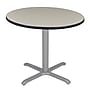 Regency Cain 36" Round Laminate X Base Breakroom Table, Maple/Grey (TB36RNDPLGY)~#|#~B9C56906-DE04-4B26-A07A04F80E0418B9_sc7