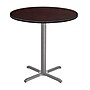NPS CT Series 36" Round 42" Height Cafe Table, X Base, Grey Frame/Mahogany Top (CTG13636XBPBTMMY)~#|#~B9C62239-74E8-4A93-B3935CAF666CCAB1_sc7