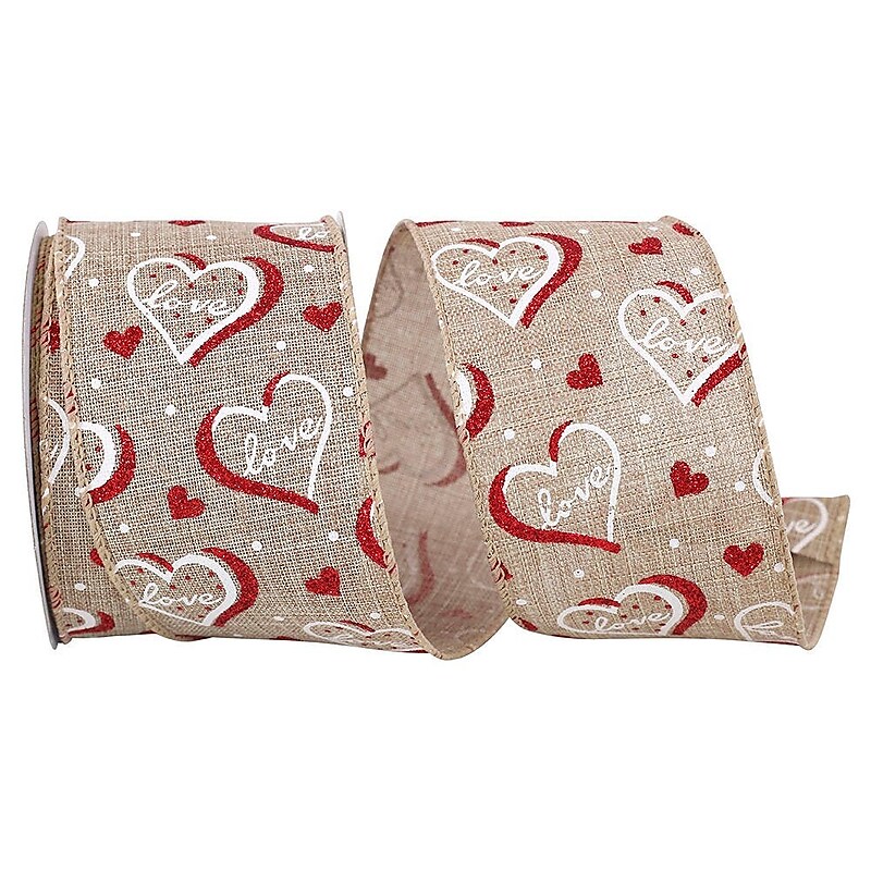 JAM PAPER Love Hearts Ribbon, Multicolored (52640340668) image 1