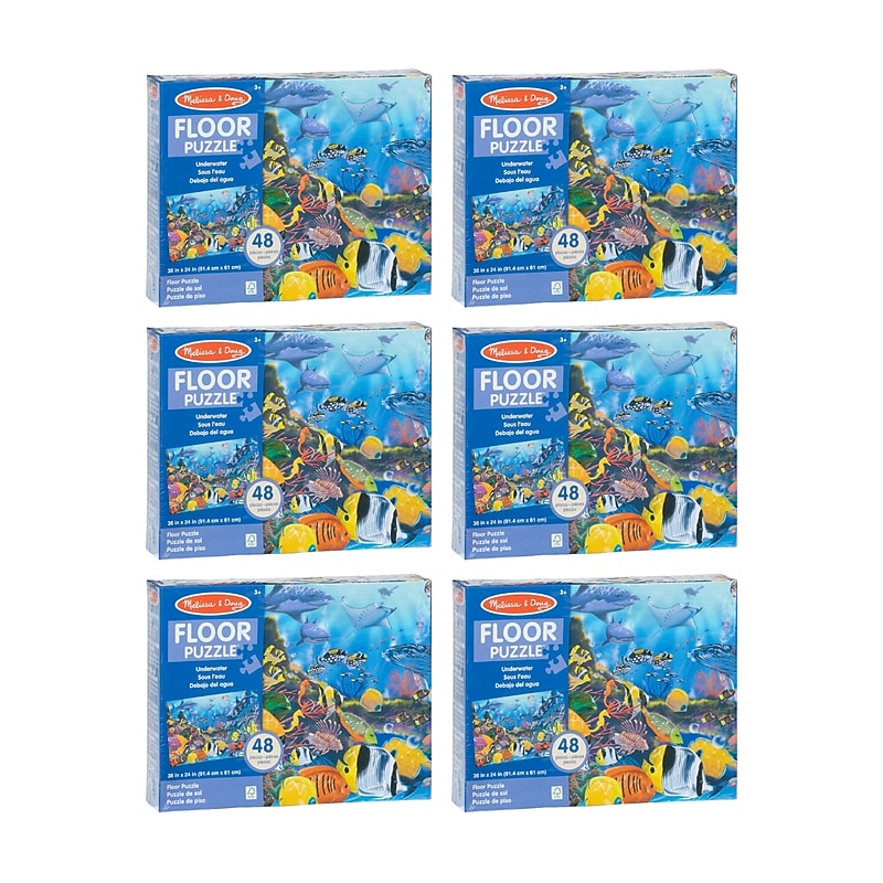 Melissa & Doug 48-Piece Underwater Ocean Floor Puzzle, 6/Pack (51016-CASE) image 1